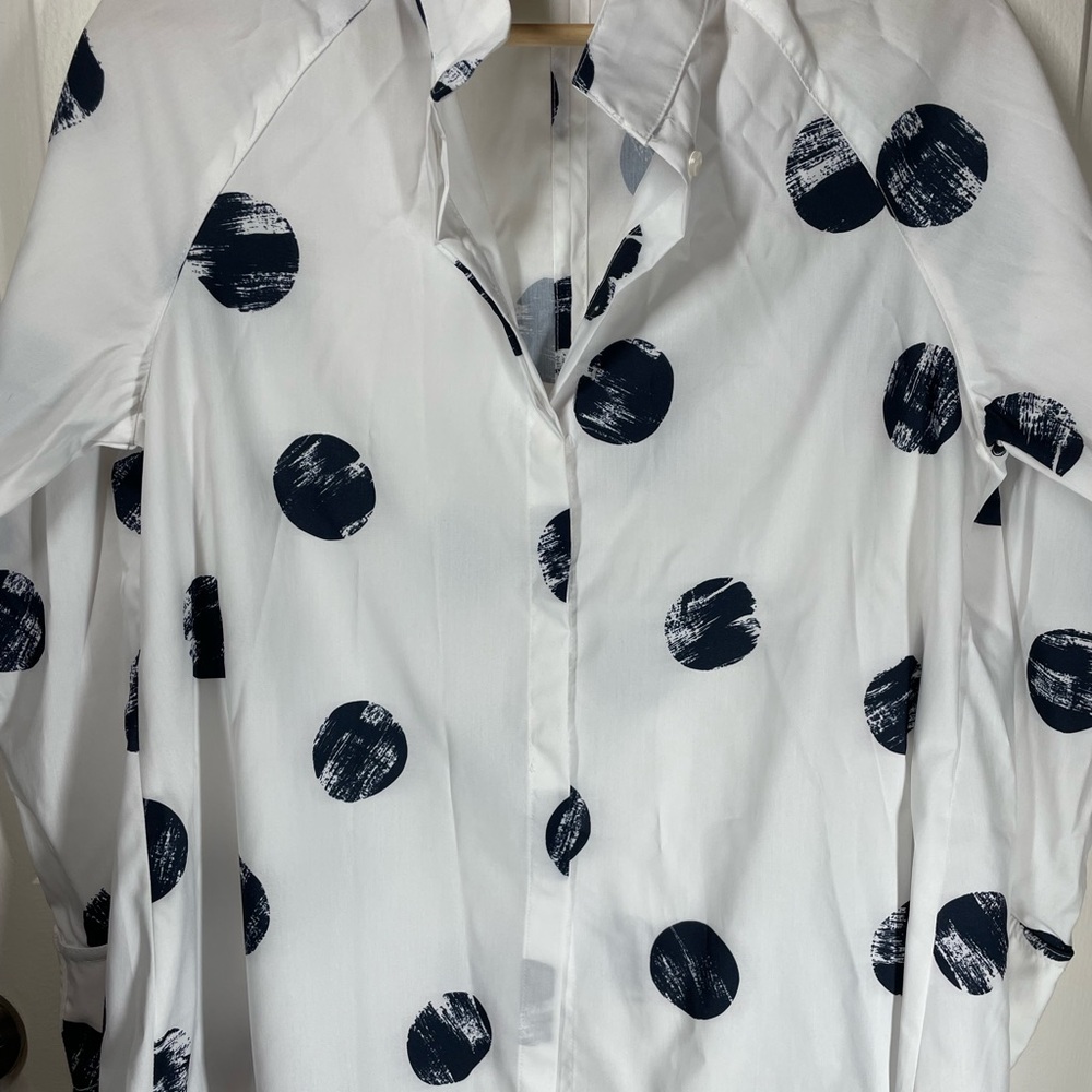 Kozan White Polka Dot Shirt Sz S - Picture 7 of 12
